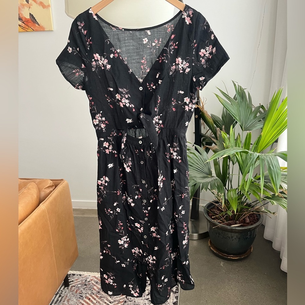FRNCH Floral Print Midi Dress